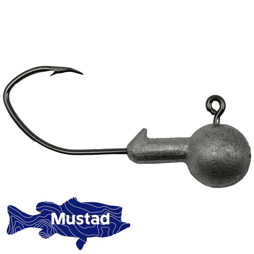 Round Ball Jig Head with Sickle Hook 1/0 / 3/8oz Round Ball Jig Head with Sickle Hook 1/0 / 3/8oz