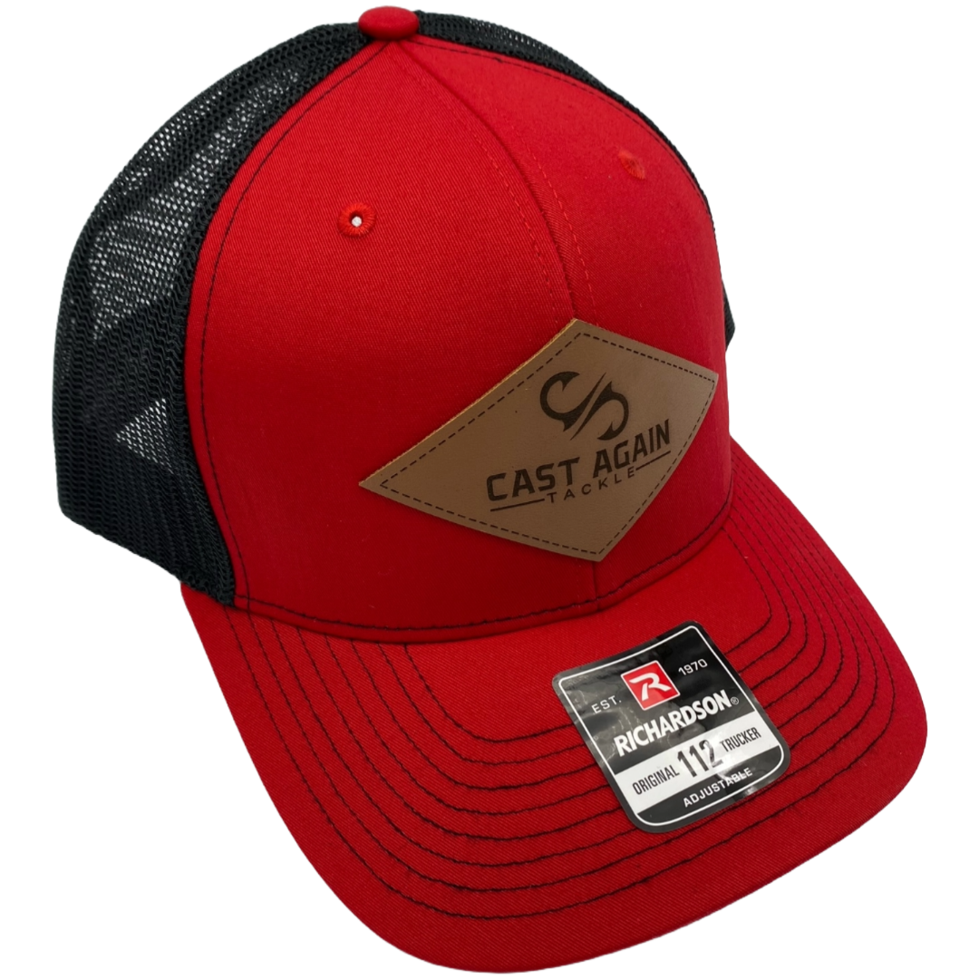 Cast Again Tackle Leather Patch Hat